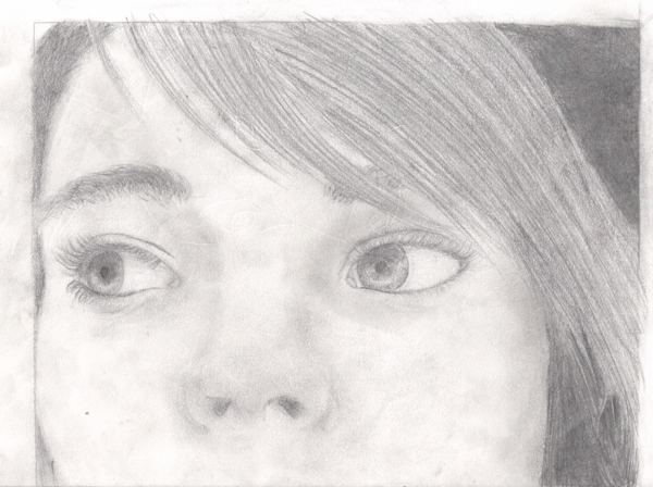 This is a drawing of my friend Mallie I did on request. :  : The Art of Madison Miller